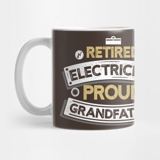 Retired Electrician Proud Grandfather T-shirt Mug